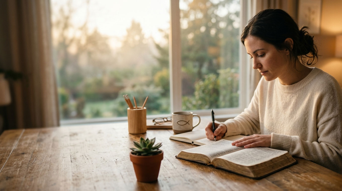 The Power of Praying Scripture: How God's Word Transforms Your Prayer Life a woman studying scripture